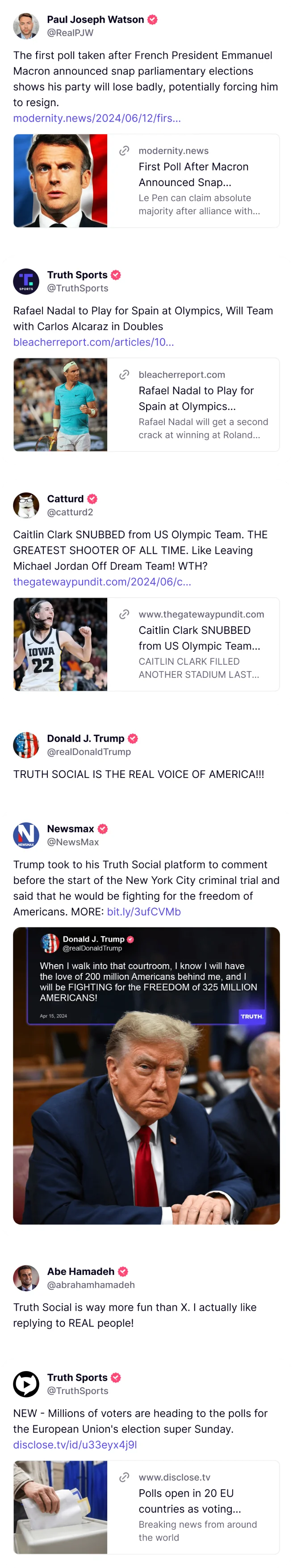 Truth Social card